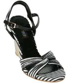 Rafe New York black striped Vanessa wedge sandals   up to 70 