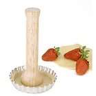 norpro tart tamper pastry dough dual sided wood new returns