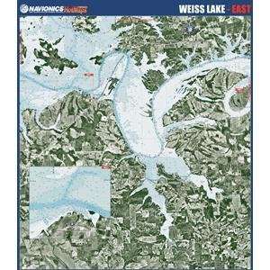  Navionics Paper Map Weiss Lake   East Alabama GPS 