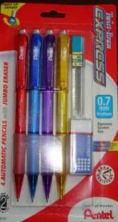 16 * PENTEL Twist Erase Express Automatic Pencils 0.7mm  