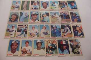 1978 Topps MONTREAL EXPOS Complete TEAM SET of 27 Cards  