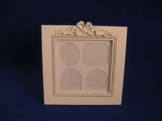   White Decorative Four Photo Tabletop Picture Frame From Creative Co op