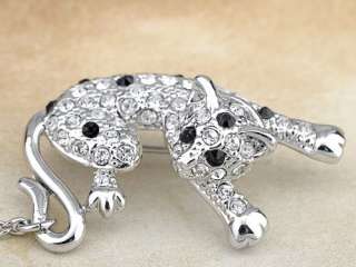   Cat Mouse Playing Crystal Rhinestone Fashion Jewelry Pin Brooch  