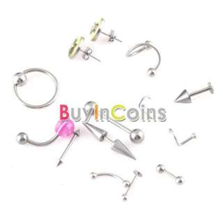 Body Tongue Belly Ring Piercing Forceps Supply Tattoo Needles Machine 
