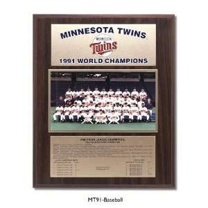 Minnesota Twins Healy Plaque   1991 World Series Champs