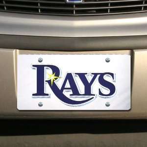    MLB Tampa Bay Rays Silver Mirrored License Plate