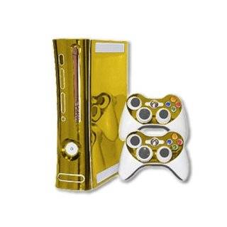   NEW   GOLD CHROME MIRROR system skins faceplate decal mod Xbox 360