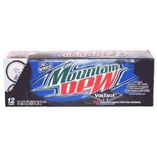 Mountain Dew Voltage dew charged with raspberry citrus flavor and 