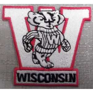  NCAA WISCONSIN BADGERS Mascot Crest Logo Embroidered PATCH 