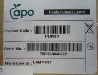 New Infocus Proxima Lamp 031 projector lamp  