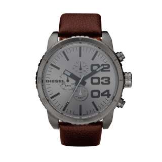   NEW* Diesel Mens Brown Leather Analog Chronograph Quartz Watch DZ4210
