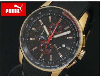New Puma Men Race Watch ROSE GOLD Silicon Chronograph  
