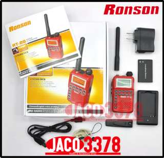 RONSON RT 88 (Red) VHF 136 174Mhz small radio w/ earpiece  
