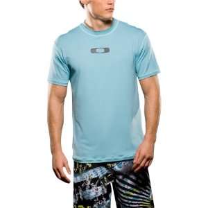 Oakley Feeling Rashguard Mens Short Sleeve Fashion T Shirt/Tee   Aqua 