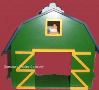 NEW Marys Moo Moos John Deere Green Wood Barn Display Shelf NIB