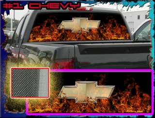 CHEVY Truck Rear Window Graphic Free Add Text  
