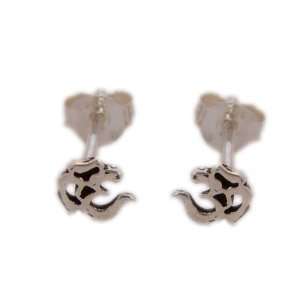  Sterling Silver Om Earrings Studs Jewelry