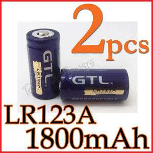 CR123A LR123A Li ion 1800mAh rechargeable battery  