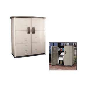 RUBBERMAID HOME HORIZONTAL STORAGE SHED LARGE 56.5X32X48 TAUPE/GREY 
