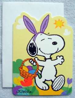 KIDS EASTER   SNOOPY EASTER BEAGLE   GREETING CARDS  