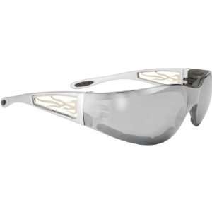Pacific Coast Heat Padded Outdoor Sunglasses   Silver/Silver Mirror 