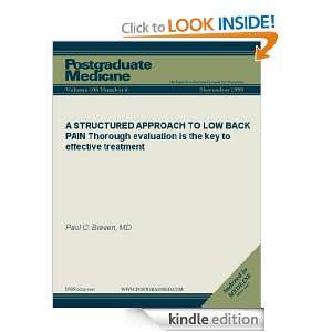 STRUCTURED APPROACH TO LOW BACK PAIN Thorough evaluation is the key 