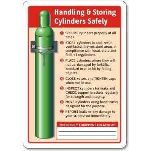  Safe Cylinder Handling Instructions Laminated Vinyl Sign 