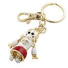NEW RED FLOWER ROSE 18K YELLOW GOLD PLATED METAL KEYCHAIN KEY CHAIN 