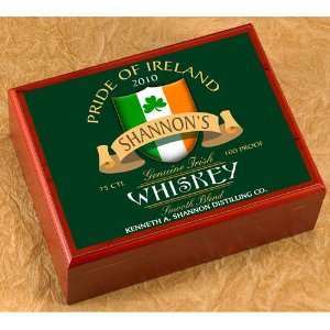  Personalized Irish Whiskey Cigar Humidor