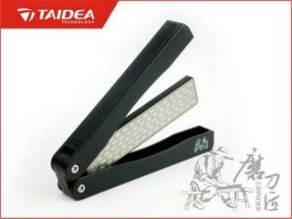   & 600# 2 Sides Diamond Pocket Knife Scissors Sharpener T1051D  