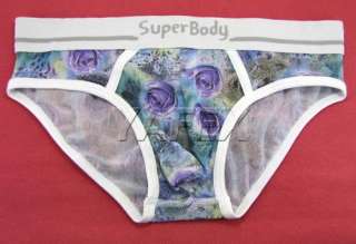 Sexy Men’s Stretch Sheer Nylon Underwear Shorts Briefs Unique Floral 
