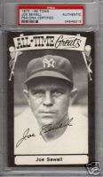 JOE SEWELL, Yankees signed TCMA All Time Greats PSA/DNA  