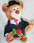 Singing/Animate​d BEAR w/Rose 12 Plush by TL Toys That