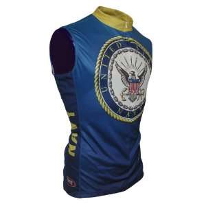  Primal Wear Mens US Navy Military Sleeveless Cycling Jersey 