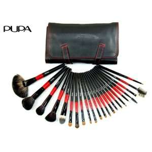   Natural Goat Hair Professional Makeup Brush Set & Leather Case Beauty