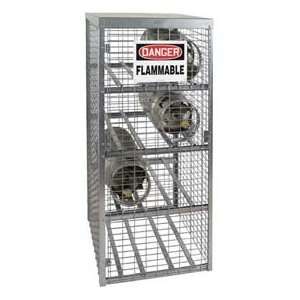   Cylinder Cabinet 29W X 29D X 66H, Capacity 8 Horizontal, Galvanized