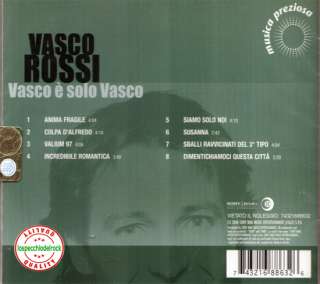 Vasco Rossi Vasco è Solo Vasco Cd Sealed  