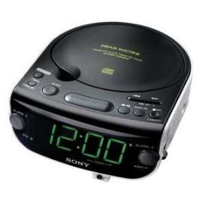 Sony® AM/FM//CD Clock Radio, Black, AC/Battery (Incl 