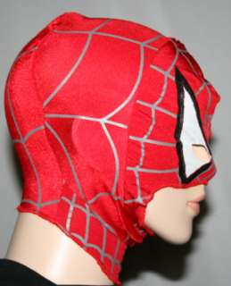 Full over the Head Fabric Spiderman Mask.