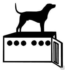 Dog and Dog Box Decal Coon Hunting Window Sticker 6  