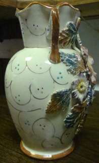 English Staffordshire Majolica 8 Vase  