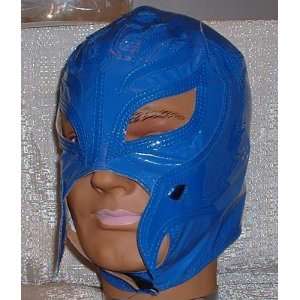  WWE REY MYSTERIO Pro Grade KIDS Solid BLUE Leather MASK 