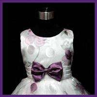 Purple Wedding Xmas Party Girl Dresses SZ 3 4 5 6 7 8Y  