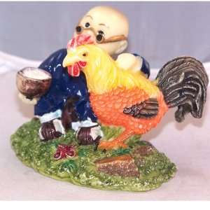  Year of the Rooster Buddha Boy Figurine 