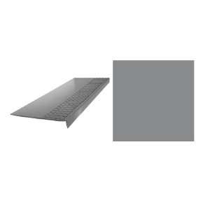  FLEXCO 6 Pack Gray Rubber Radial Square Nose Stair Tread 