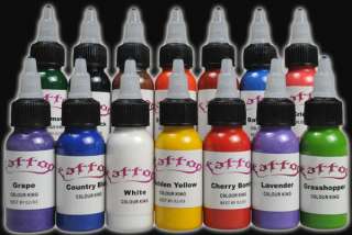 Best Tattoo Inks Kit with 14 Color (Bottle/1oz)  