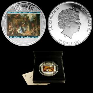 Cook Islands 2011 20$ The Adoration of the Shepherds Le Brun 3 Oz 