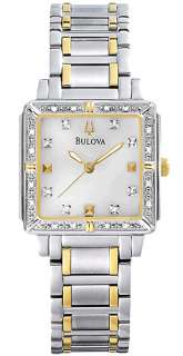 New BULOVA 24 Diamonds Ladies Analog Watch Bracelet MOP Dial  