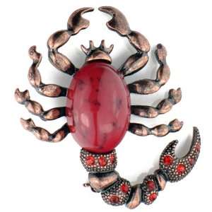   Style Ruby Scorpion Austrian Crystal Red Insect Pin Brooch Jewelry
