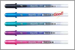 Sakura Aqualip Gel Ink Pen   5 Color Set  